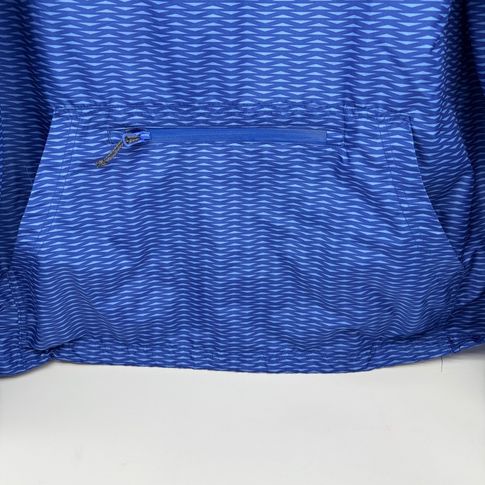 Holloway New England Patriots Windbreaker Mens 2XL Blue QuarterZip Hooded Jacket - Picture 9 of 12